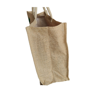 Grande trousse de maquillage en jute avec fermeture éclair |   Design de broderie écologique réutilisable et doux |   Pochette cosmétique de qualité export - Product Image 6