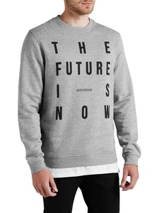 Sudadera de Invierno para Hombre, Color Gris Jaspeado, de Algodón y Felpa, con Estampado Digital y Tinte Liso, Personalizable con Impresión Frontal - Product Image 3