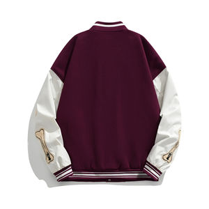 Meilleure qualité Letterman Varsity Vestes Corps en laine Manches en cuir véritable Vêtements d'hiver Vestes universitaires - Product Image 6