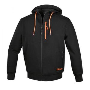 เสื้อมีฮู้ดซิปยาวรุ่นเบต้าในชุดนิรภัยสีดำ - Product Image 1