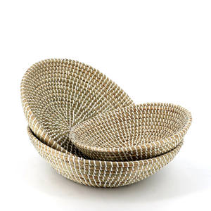 Ensemble de paniers organisateurs tressés en herbe de mer, bol de rangement en herbe de mer naturelle, accessoires de cuisine - Product Image 2