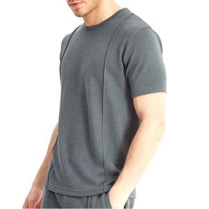 Camisetas de Cuello Redondo y Pantalones Cortos de Dos Piezas para Hombre, Estampado Personalizado, Estilo Casual de Verano, Tejido de Punto, 100% Algodón, Secado Rápido, Transpirable - Product Image 5