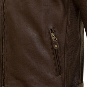 Chaqueta de cuero para motocicleta para hombre con forro interior extraíble, chaqueta de cuero resistente para motocicleta para hombre - Product Image 6