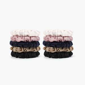 Cravates élastiques à cheveux 100% soie, Logo personnalisé, accessoires pour femmes OEM, chouchou, fabriqué au Vietnam - Product Image 2