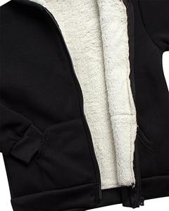 French Terry Winter Kids Wears Girls Plain Custom Logo Chándales negros Traje de sudor Tallas grandes con cremallera Pullover Sudaderas con capucha Trajes - Product Image 2