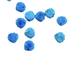 Perles de pierres précieuses naturelles en Howlite, en forme d'éventail, couleur blanche pour bijoux ou artisanat, sculptées à la main - Product Image 3