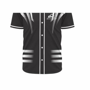 Camiseta de béisbol transpirable personalizada, ropa deportiva con botones completos y características impresas - Product Image 5