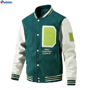 Veste universitaire de haute qualité à la mode pour hommes et femmes, design personnalisé de baseball, broderie en cuir, taille plus - Product Image 6