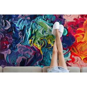 Alfombra Abstracta Colorida: Arte Moderno, Alfombra Antideslizante, Alfombra Suave No Tejida - Product Image 4