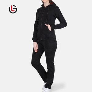 ชุดวอร์มผู้หญิงผ้าฟลีซผ้าฝ้ายผสมโพลีเอสเตอร์พร้อมฮู้ดขนาดใหญ่พิเศษโลโก้ตามสั่งสำหรับฤดูหนาว - Product Image 2