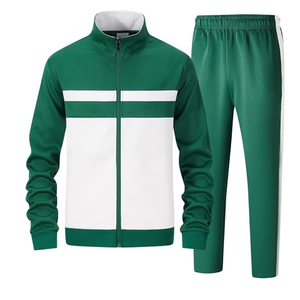 Quick Dry <b>Mens</b> 2 Piece Tracksuit Set <b>Polyester</b> Spandex <b>Jogger</b> Sweatsuit Athletic Gym Sweat Suit Activewear - Product Image 5