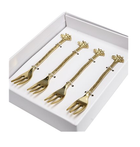 Fourchette en laiton Fourchette en laiton attrayante Manche martelé en cuivre Qualité supérieure Luxe pour la cuisine et la table - Product Image 6