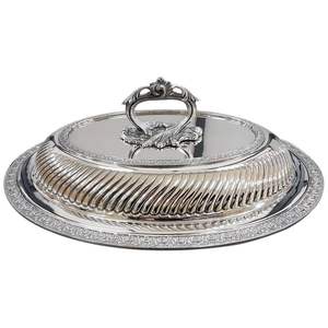 Plat de service décoratif en aluminium fait main, écologique, pour buffet, finition brillante, design moderne, compatible lave-vaisselle, logo personnalisé - Product Image 2