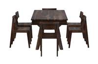 Ensemble de salle à manger Bruna 8 pièces de haute qualité du Viet Nam Finition expresso en noyer Design rustique moderne pour tables à manger