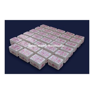 Rectangular Shape Best Handmade Design Marble Inlaid <b>Box</b> With Mother Of Pearl Material For Festivals Gifts Item - Product Image 6