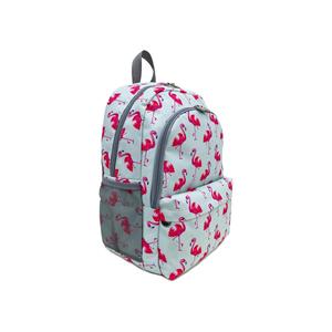 Borsa da scuola elementare per ragazze, zaino con motivo fenicottero, scatola per il pranzo e portapenne Set da 3
