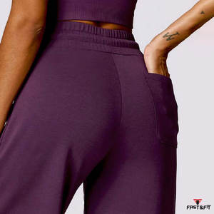 2024 pantalons évasés femmes haute qualité pantalon pantalon Street Wear Slim fit Joggers pantalon Design personnalisé hommes personnalisé Flare pantalon - Product Image 4