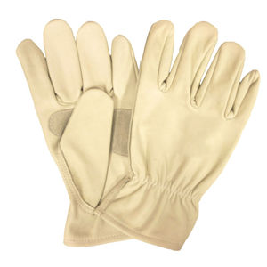 100% gants de travail de sécurité en peau de chèvre pleine fleur durables bracelet élastique anti-dérapant respirant pour la construction industrielle - Product Image 1