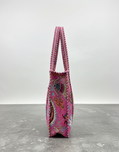 Hermosa mujer señoras tendencia cremallera estilo bolso de mano grande Multi hecho a mano viaje Oficina único bolso de mano grande al por mayor - Product Image 3