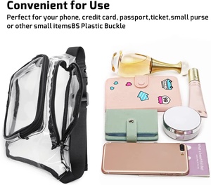 Riñonera ajustable con cierre de cremallera, riñonera impermeable para mujeres y hombres, para deportes, viajes, playa, eventos para correr - Product Image 4