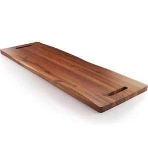 Plato de doble cara elegante y moderno para servir varios huevos hecho a mano de madera de acacia natural para servir huevos y aperitivos - Product Image 4