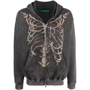 Sweat-shirts d'hiver personnalisés en gros, à fermeture éclair, style streetwear, en polaire, épais, 100% coton, respirants et à séchage rapide - Product Image 1