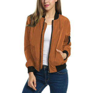 Veste bomber d'hiver en toile personnalisée pour femmes, vente en gros, coton uni teint, rembourrage en coton brut, respirant, logo personnalisé - Product Image 1