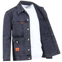 Chaqueta Vaquera Clásica Personalizada de Alta Calidad para Hombre 2025, Talla Grande, Unisex, Tejida, con un Solo Botón, Exterior de Poliéster, Forro de Algodón, de Secado Rápido