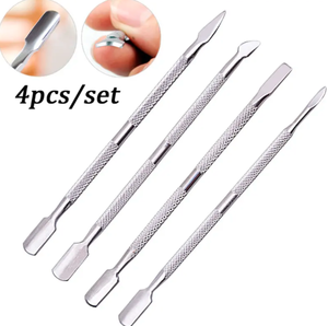 Hot Selling Double Ended Curved Stainless Steel Nail Cuticle Pusher Wide Jaw Opening for Finger Manicure-Professional ANAAIF - Product Image 1