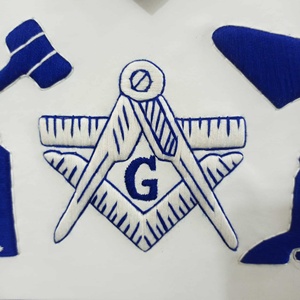 Working Tools Master Mason <b>Apron</b> Masonic Hand Embroidered - Product Image 2