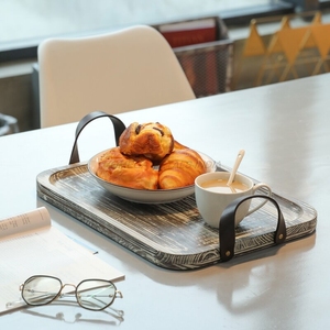 Top Selling Acacia Wood <b>Tray</b> in Natural Finish with Modern Square Shape and Textured Surface Perfect for Everyday Use - Product Image 1