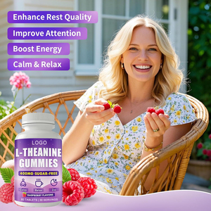 新しいL-テアニンとカフェインサプリメント無糖ビタミンB6 B12 D3 5-htpマグネシウムL-テアニンタブレット気分睡眠サポート - Product Image 2