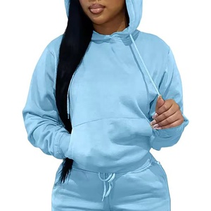 Sweat à capuche avec logo personnalisé de printemps Vêtements pour femmes Vêtements d'hiver décontractés pour femmes Sweat solide Respirant à la mode - Product Image 2