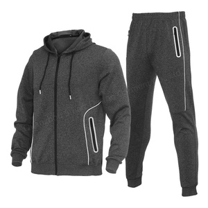 Nouvel ensemble de survêtement unisexe de haute qualité, respirant, pour l'hiver, avec sweat à capuche et pantalon de jogging, personnalisable, technologie de séchage rapide, 100 % coton - Product Image 2