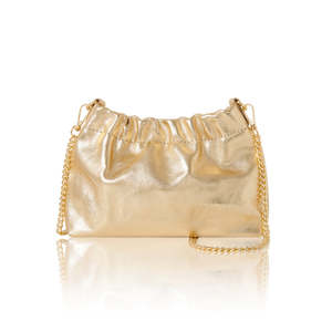 Italian Genuine Leather Crossbody Mini <b>Bag</b>-Metallic Elegance-PS599-Elegant <b>Clutch</b> - Product Image 2