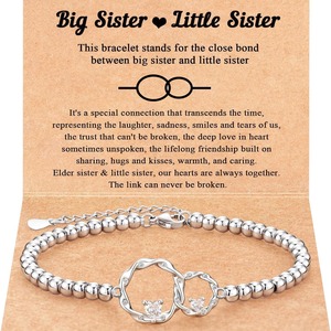 Bracelet en zircon avec cœur d'amour créatif Double anneaux Cheval Hibou Papillon Libellule Bracelet Cadeaux d'anniversaire pour amis Sœurs Femmes - Product Image 6
