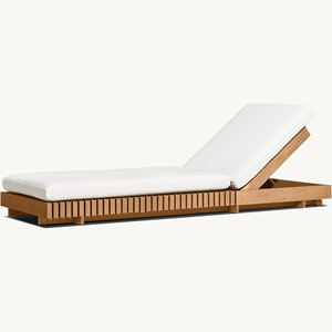 Chaises longues de jardin en teck sur mesure haut de gamme nordique, résistantes aux intempéries, chaise de plage imperméable, lit de soleil extérieur en teck, chaise longue de plage - Product Image 1