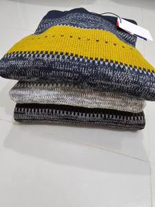 Nouveau design Pull en tricot surdimensionné pour homme 100% acrylique Hiver Respirant Motif à carreaux Tricot décontracté Col rond De BD - Product Image 6