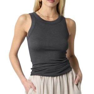 Camisetas sin mangas para mujer de punto de algodón suave transpirable de verano fabricante OEM a granel al por mayor ropa de calle minimalista Top de moda - Product Image 1