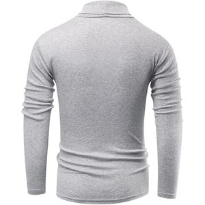 Chandails en tricot décontractés de printemps anti-rides pour hommes de qualité supérieure en vente en gros de chandail en polyester de couleur unie motif hiver - Product Image 2