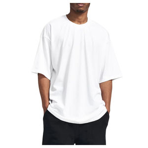 Comprar Camiseta de Algodón Personalizada, Camiseta Urbana de Color Liso, Camiseta Oversize de Algodón Pesado con Bordado Personalizado 2026 - Product Image 5