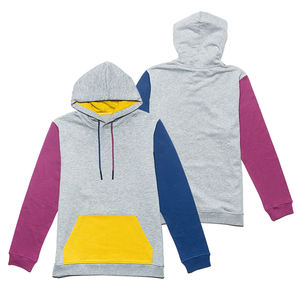 Sudaderas con capucha de bloque para hombre de excelente calidad, Sudadera con capucha cálida de invierno para adultos de algodón de color personalizado con diseño personalizado - Product Image 4