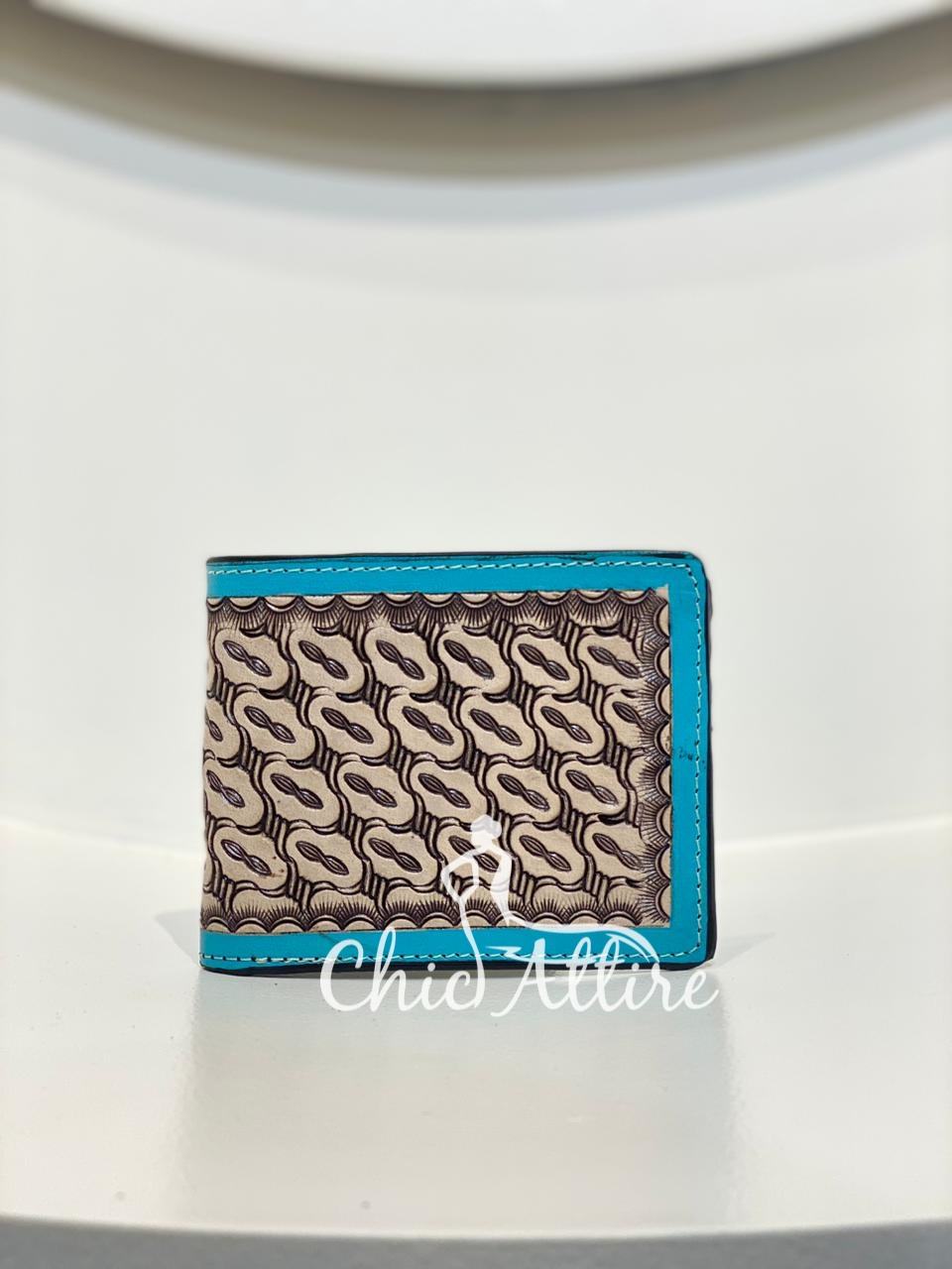 Brown With Turquoise Tooling