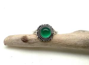 925 argent Sterling vert Onyx pierre précieuse bague bijoux à la main en argent Boho Style bague bijoux pour femmes cadeau de mariage pour femme - Product Image 2