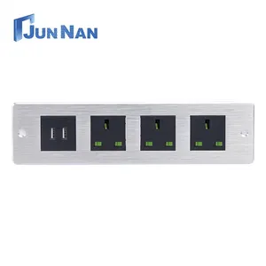 Simple Power Strip With USB Recessed Power Socket Electrical Equipment Office Furniture Desk Sockets