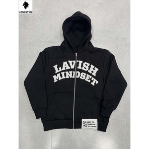 เสื้อสเวตเตอร์ผ้าฟลีซปักลายสำหรับผู้ชายเสื้อมีฮู้ดโอเวอร์ไซส์ผ้าคอตตอน100% สำหรับฤดูหนาวออกแบบได้ตามต้องการ - Product Image 1
