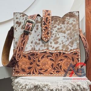 Bolso bandolera de cuero con herramientas manuales de primera calidad para mujer, diseño duradero, ideal para viajes de trabajo, bolso de mano diario - Product Image 1