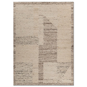 Abrash Ivory Flat Weaves Wool <b>Rugs</b> Handmade Abstract Rectangle Jute <b>Rugs</b> for Home Living Room <b>Bedside</b> Hallway-Model ADWL-168 - Product Image 1