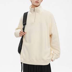 Hombres Mujeres Media cremallera para POLO Top Casual Medio cuello alto Cremallera Pullover Sudadera Sudaderas con capucha de moda para hombres - Product Image 2