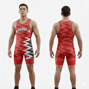 Combinaison de lutte pour adultes de haute qualité, 100% polyester, logo et tailles personnalisés, musculation, grandes tailles, uniforme de lutte - Product Image 1